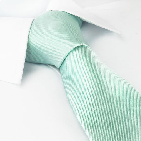 Plain Cyan Woven Silk Tie