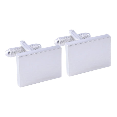 Silver Plated Rectangle Cufflinks