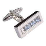 Sapphire Sliding Crystal Cufflinks