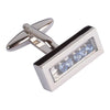 Sapphire Sliding Crystal Cufflinks