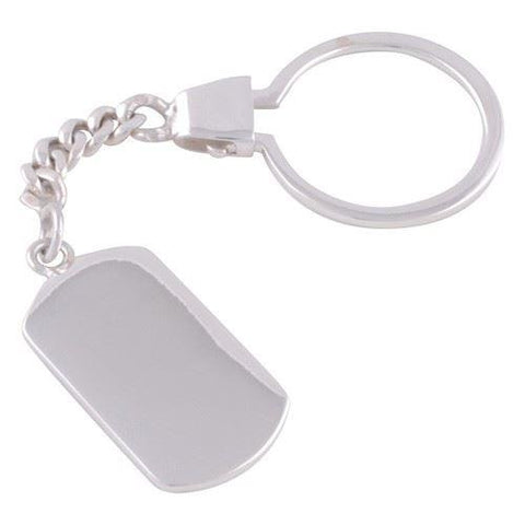 Sterling Silver Oblong Keyring